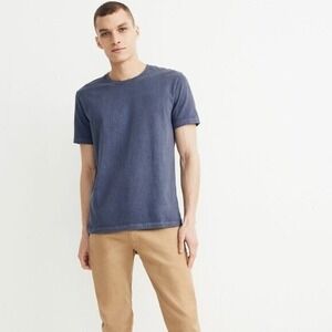 Madewell Garment Dyed Allday Crewneck Tee Dark Baltic Cotton XXL